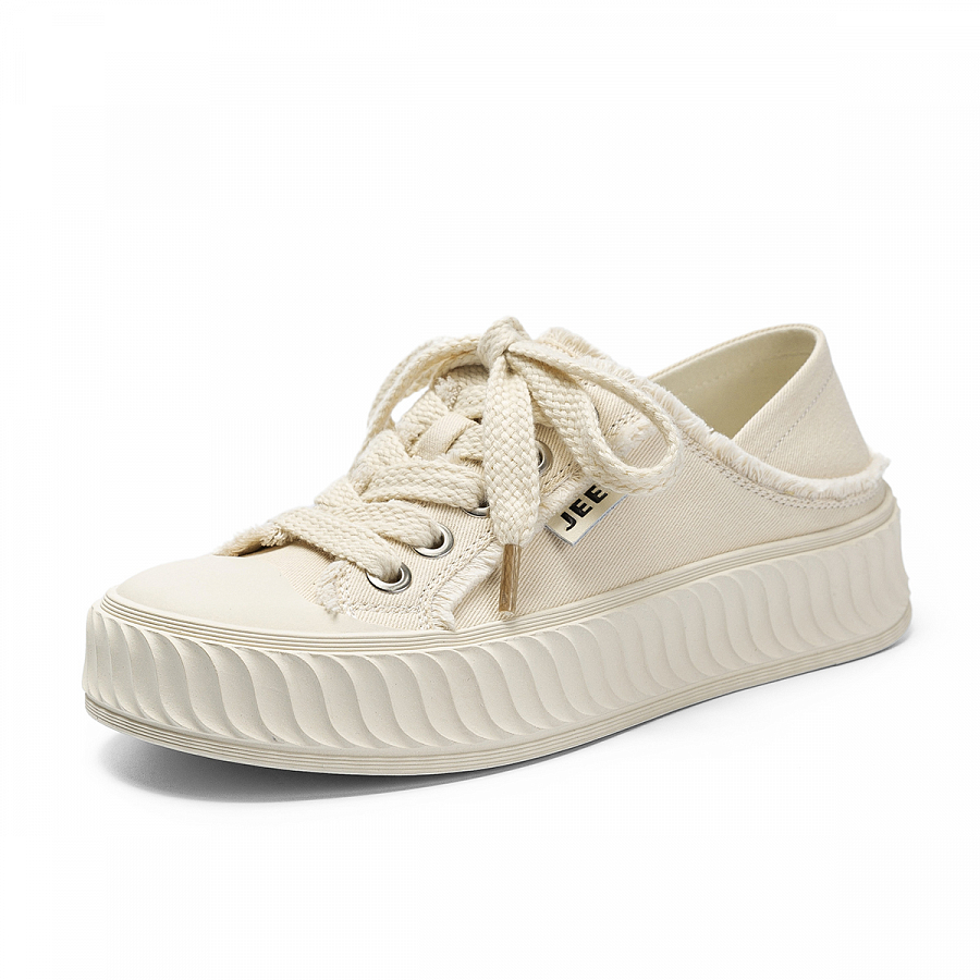 JEEP SPIRIT Low Top Canvas Shoes Women's Ecru купить в интернет-магазине Yoocart с быстрой доставкой по России.