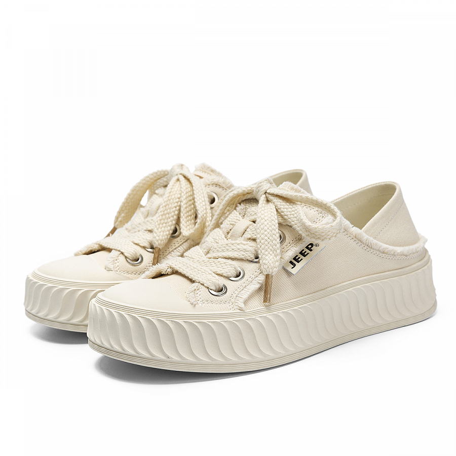 JEEP SPIRIT Low Top Canvas Shoes Women's Ecru купить в интернет-магазине Yoocart с быстрой доставкой по России.