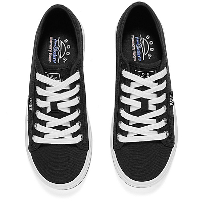 Skechers Bob's Wear-Resistant Low-Top Canvas Shoes Women's Black