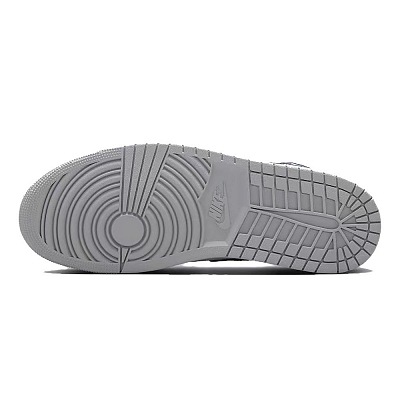 Jordan Air Jordan 1 Cushioning Wear-Resistant Mid-Top Vintage Basketball Shoes Men's Blue Black