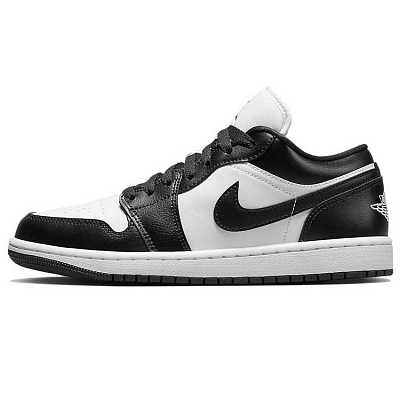 Jordan Air Jordan 1 Cushioned Slip-Resistant Low-Top Vintage Basketball Shoes Women's Black Gray Color