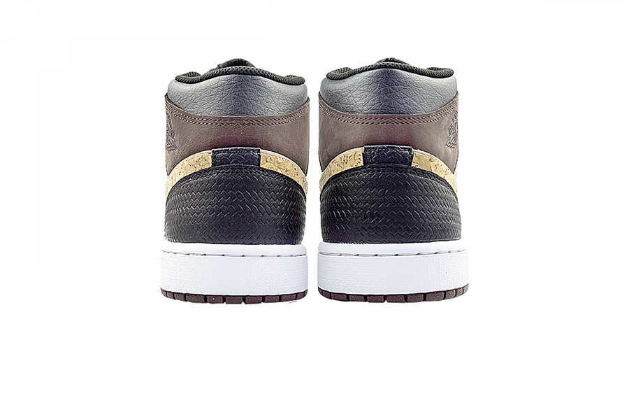 Jordan Air Jordan 1 Mid-Top Vintage Basketball Shoes Men's Black Beige Brown купить в интернет-магазине Yoocart с быстрой доставкой по России.