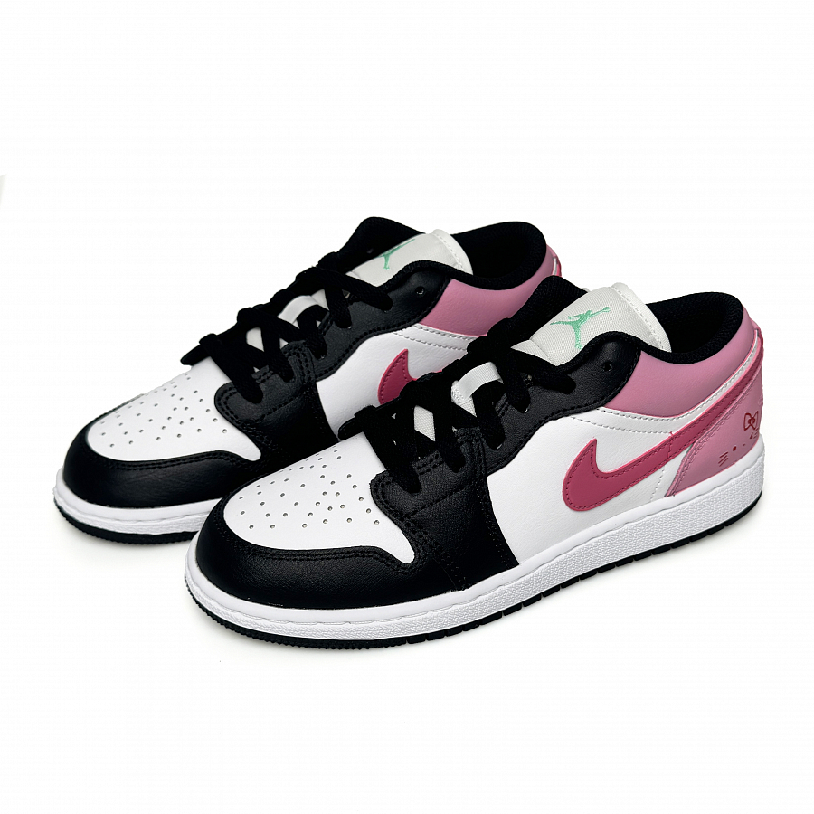 Jordan Air Jordan 1 Vintage Basketball Shoes Women's Low Top White/Black/Pink купить в интернет-магазине Yoocart с быстрой доставкой по России.