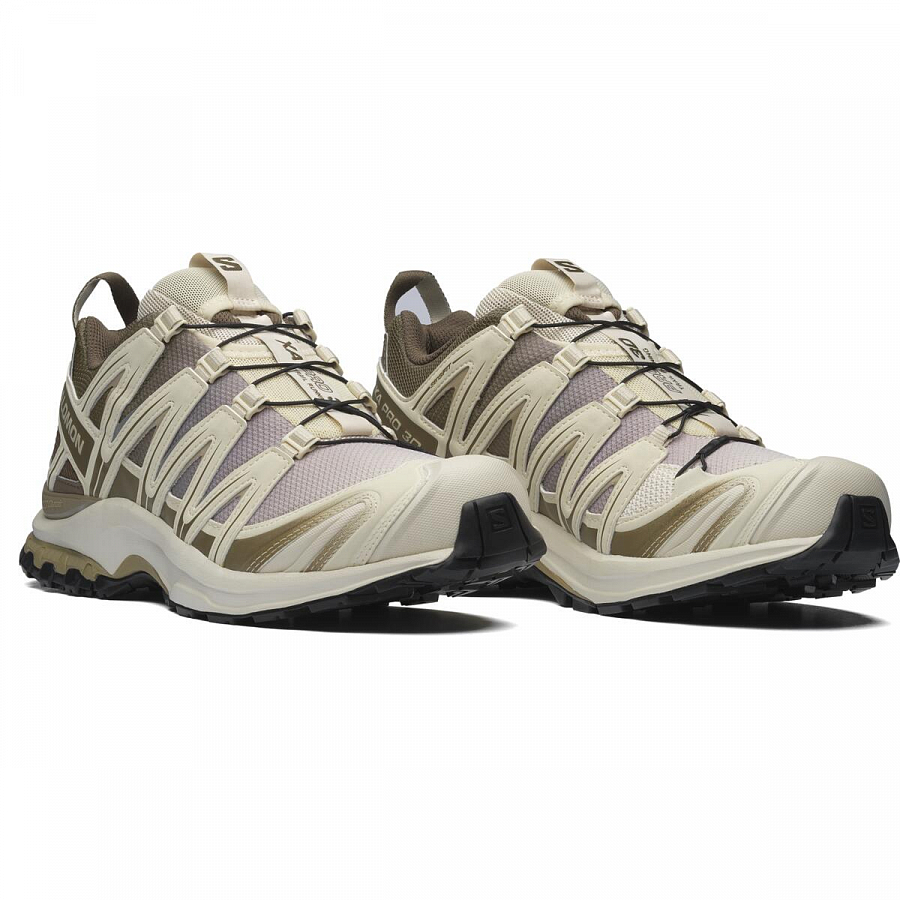 SALOMON XA PRO 3D Abrasion Resistant Breathable Low Top Trail Running Shoes Unisex Lime Gray