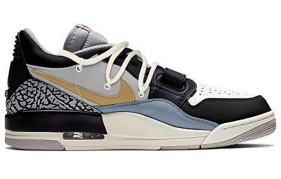 Jordan Legacy 312 Low Low-Top Vintage Basketball Shoes Men's Gray Blue