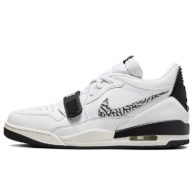 Jordan Legacy 312 Slip-Resistant Low-Top Vintage Basketball Shoes Men's White Black