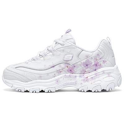Skechers Cushioning Height Increasing Abrasion Resistant Low Top Chunky Sneakers Women's White