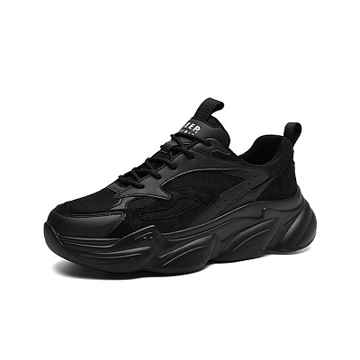 JEEP SPIRIT Slip Resistant, Breathable, Height Increasing Low Top Casual Shoes Men's Black