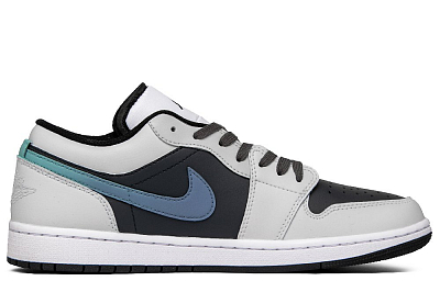 Jordan Air Jordan 1 Anti-Slip Wear-Resistant Low-Top Vintage Basketball Shoes Men's Black Gray