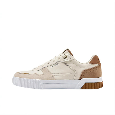 Skechers Court Classics Low Top Skateboard Shoes Men's White Brown