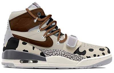 Jordan Legacy 312 High-Top Vintage Basketball Shoes Men's Brown Black