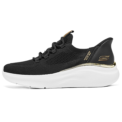 Skechers Bob's SPORT Flash Step Shoes Abrasion Resistant Lightweight And Breathable Low Top Casual Shoes Women's Black