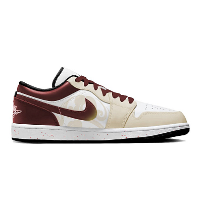Jordan Air Jordan 1 Slip-Resistant Low-Top Vintage Basketball Shoes Men's Red White