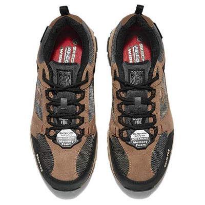 Skechers Work Low Top Casual Shoes Men's Brown Black