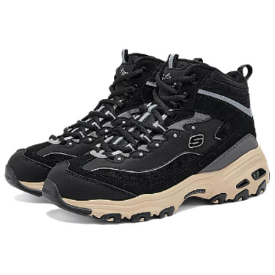 Skechers DLITES Breathable High-Top Casual Shoes Women's Black