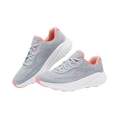 Skechers Women's GO Series Shock Absorbers Rebound Low Top Casual Running Shoes Women's Light Gray
