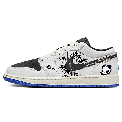 JORDAN Air JORDAN 1 Vintage Basketball Shoes Men Low-Top White Black