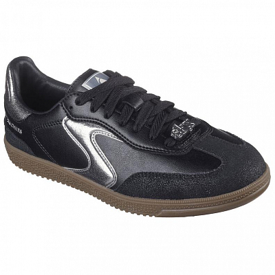 Skechers Low Top Skateboard Shoes Women's Black Silver