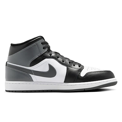 Jordan Air Jordan 1 Cushioned Slip-Resistant Breathable Mid-Top Vintage Basketball Shoes Men's White Black