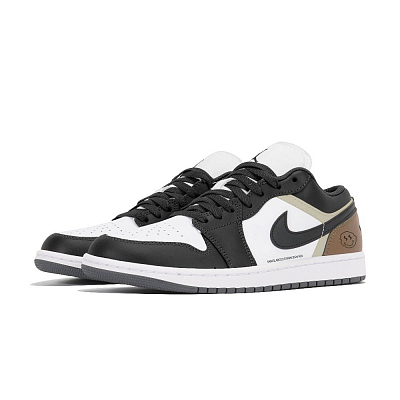 Jordan Air Jordan 1 Anti-Slip Wear-Resistant Low-Top Vintage Basketball Shoes Unisex Coffee