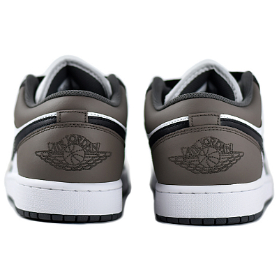 Jordan Air Jordan 1 Slip Resistant Abrasion Resistant Low top Vintage Basketball Shoes Unisex Black Brown