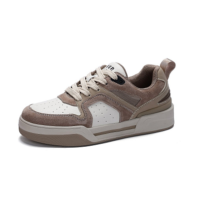 JEEP SPIRIT Low Top Skateboard Shoes Men's Natural Deer