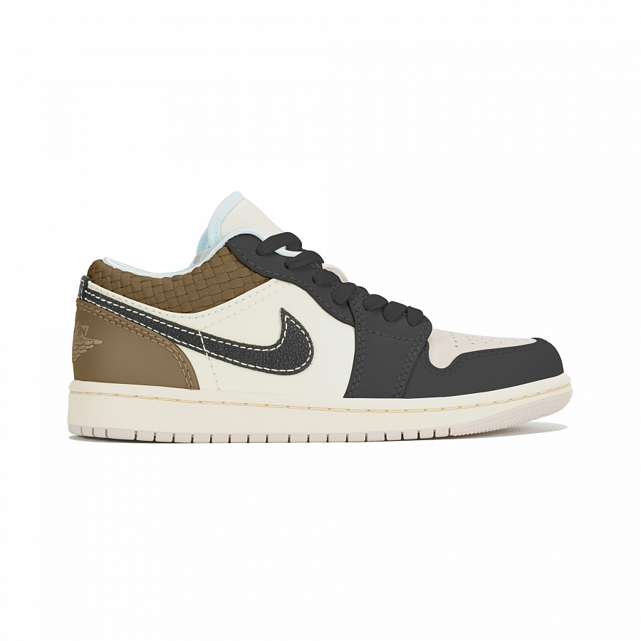 Jordan Air Jordan 1 Wear-Resistant Low-Top Vintage Basketball Shoes Women's Black Yellow купить в интернет-магазине Yoocart с быстрой доставкой по России.