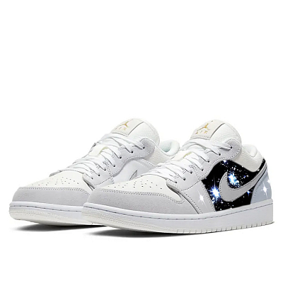 Jordan Air Jordan 1 Vintage Basketball Shoes Unisex Low top White/Gray