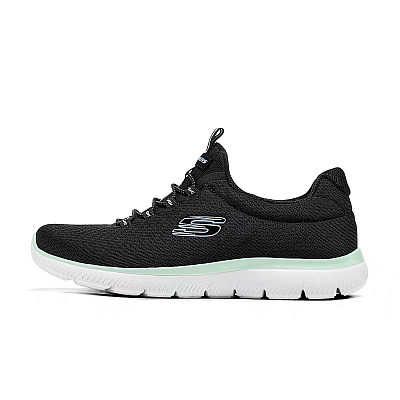 Skechers Abrasion Resistant Breathable Low Top Casual Shoes Women's Black