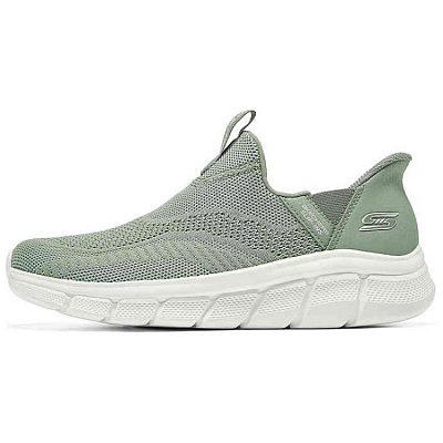 Skechers BOBS B FLEX Breathable And Lightweight Low top Casual Shoes Women's Gray Green