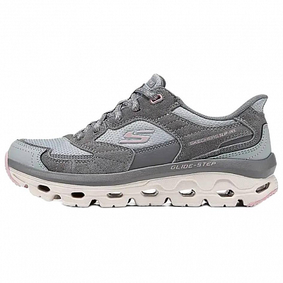 Skechers Glide Step Collection Low Top Casual Running Shoes Women's Gray