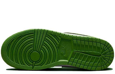 Jordan Air Jordan 1 Cushioning Anti-Slip And Wear-Resistant Low-Top Vintage Basketball Shoes Men's Bubble Green
