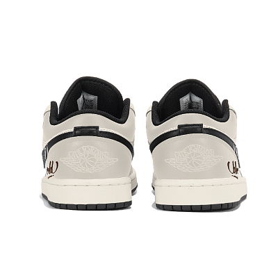 Jordan Air Jordan 1 Tri-Experimental Laboratory Durable Breathable Low-Top Vintage Basketball Shoes Men's Ecru