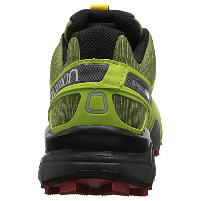 SALOMON Speedcross 3 Slip Resistant, Abrasion Resistant, Waterproof Low Top Running Shoes Men's Forest Green Black