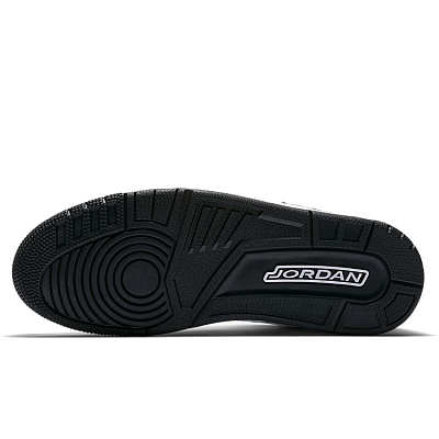 Jordan Courtside 23 Cushioned Slip-Resistant Mid-Top Vintage Basketball Shoes Men's White Black