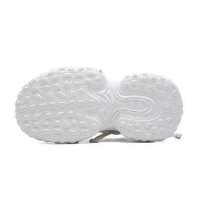 JEEP SPIRIT Slip-Resistant Lightweight Height Increasing Low-Top Chunky Sneakers Women's Silver