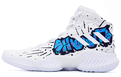 Adidas Pro Bounce 2018 Basketball Shoes Men Mid-Top Blue/Orange