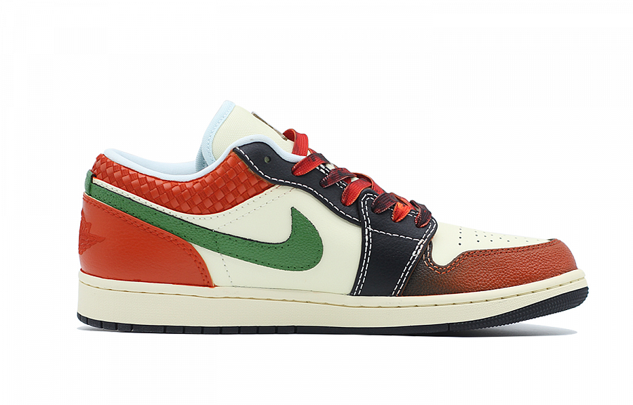 Jordan Air Jordan 1 Vintage Party Slip Resistant Low Top Vintage Basketball Shoes Men's Black Red купить в интернет-магазине Yoocart с быстрой доставкой по России.