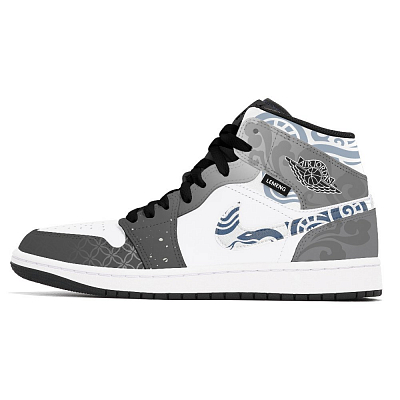Jordan Jordan 1 Wear-resistant And Lightweight Mid-Top Vintage Basketball Shoes Unisex Gray