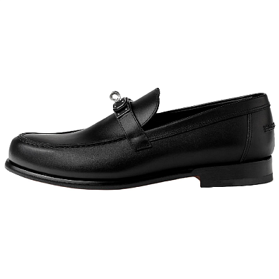 HERMES Destin Loafers 2.5cm Men's Black