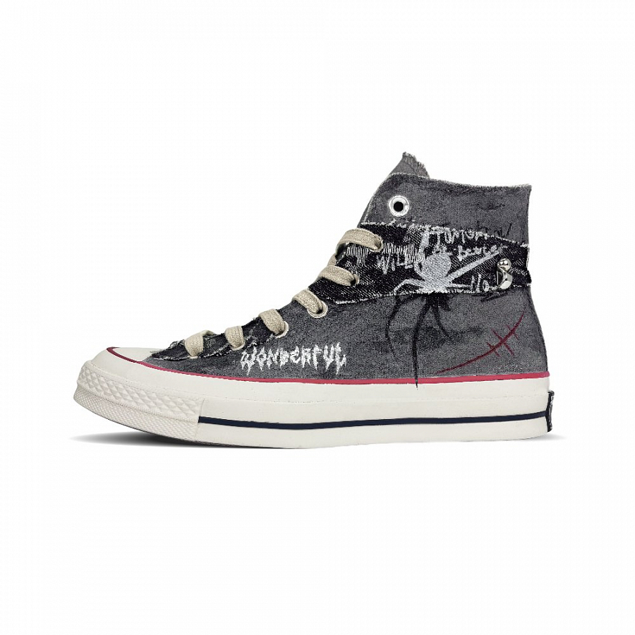 Converse Chuck 70 Abrasion Resistant High Top Canvas Shoes Unisex Black White Red купить в интернет-магазине Yoocart с быстрой доставкой по России.