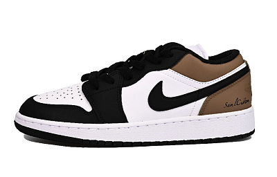 Jordan Air Jordan 1 Cushioning And Breathable Low Top Vintage Basketball Shoes Men's Brown