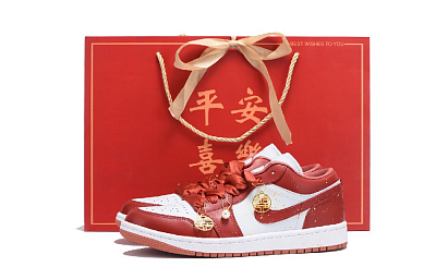 JORDAN Air Jordan 1 Vintage Basketball Shoes Women's Low-Top True Red