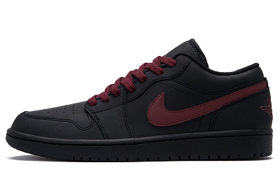 Jordan Air Jordan 1 Back To The Past Low Top Vintage Basketball Shoes Unisex Black Red