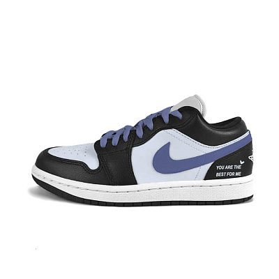 Jordan Air Jordan 1 Anti-Slip And Wear-Resistant Lightweight Low-Top Vintage Basketball Shoes Women's Black