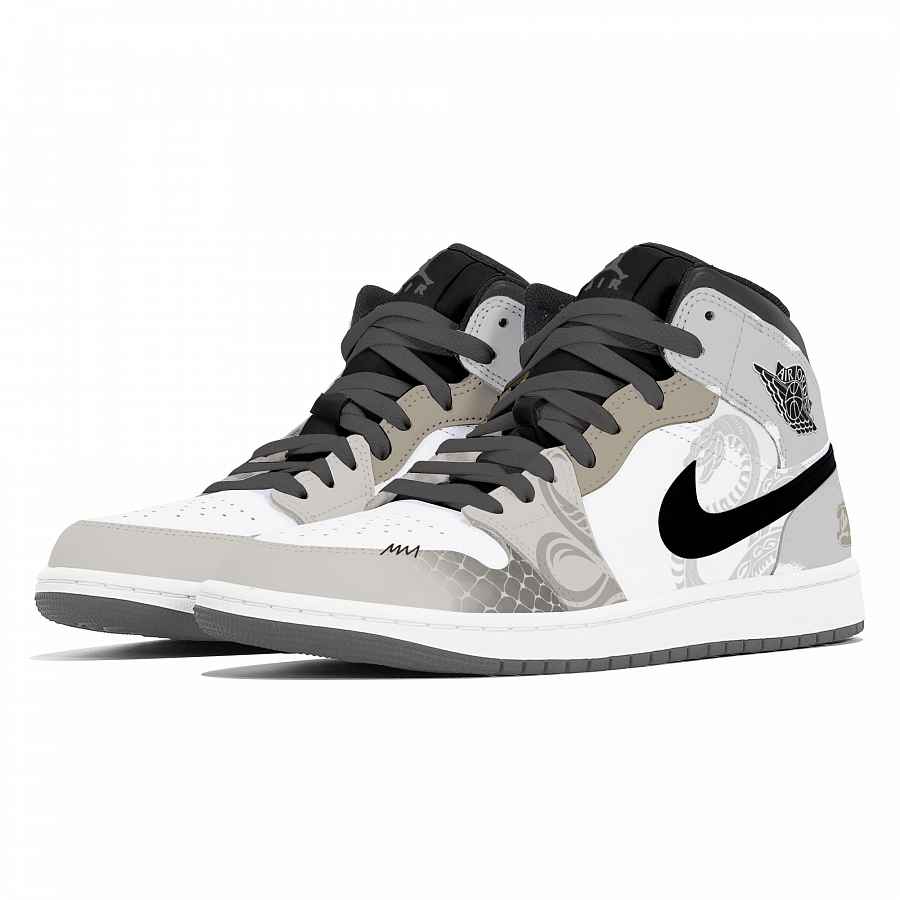 Jordan Air Jordan 1 Joy Lemon Abrasion-Resistant Slip-Resistant Mid-Top Vintage Basketball Shoes Unisex White Brown купить в интернет-магазине Yoocart с быстрой доставкой по России.