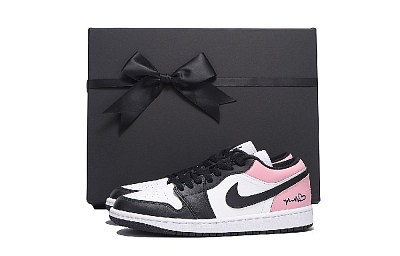 Jordan Air Jordan 1 Anti-Slip And Wear-Resistant Coverage Low-Top Vintage Basketball Shoes Women's Pink