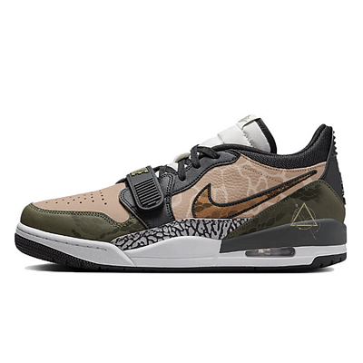 Jordan Legacy 312 Cushioning Anti-Slip Wear-Resistant Breathability Low-Top Vintage Basketball Shoes Men's Brown