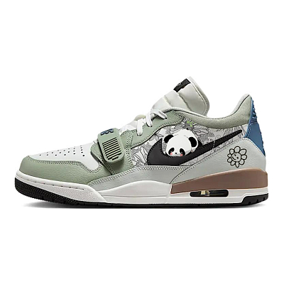 Jordan Legacy 312 Wear-Resistant Slip-Resistant Low-Top Vintage Basketball Shoes Men's White Green