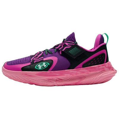 Under Armour FUTR X 4 Anti Slip Wear Resistant Low Top Basketball Shoes Unisex Purple